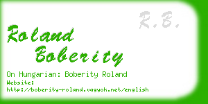 roland boberity business card